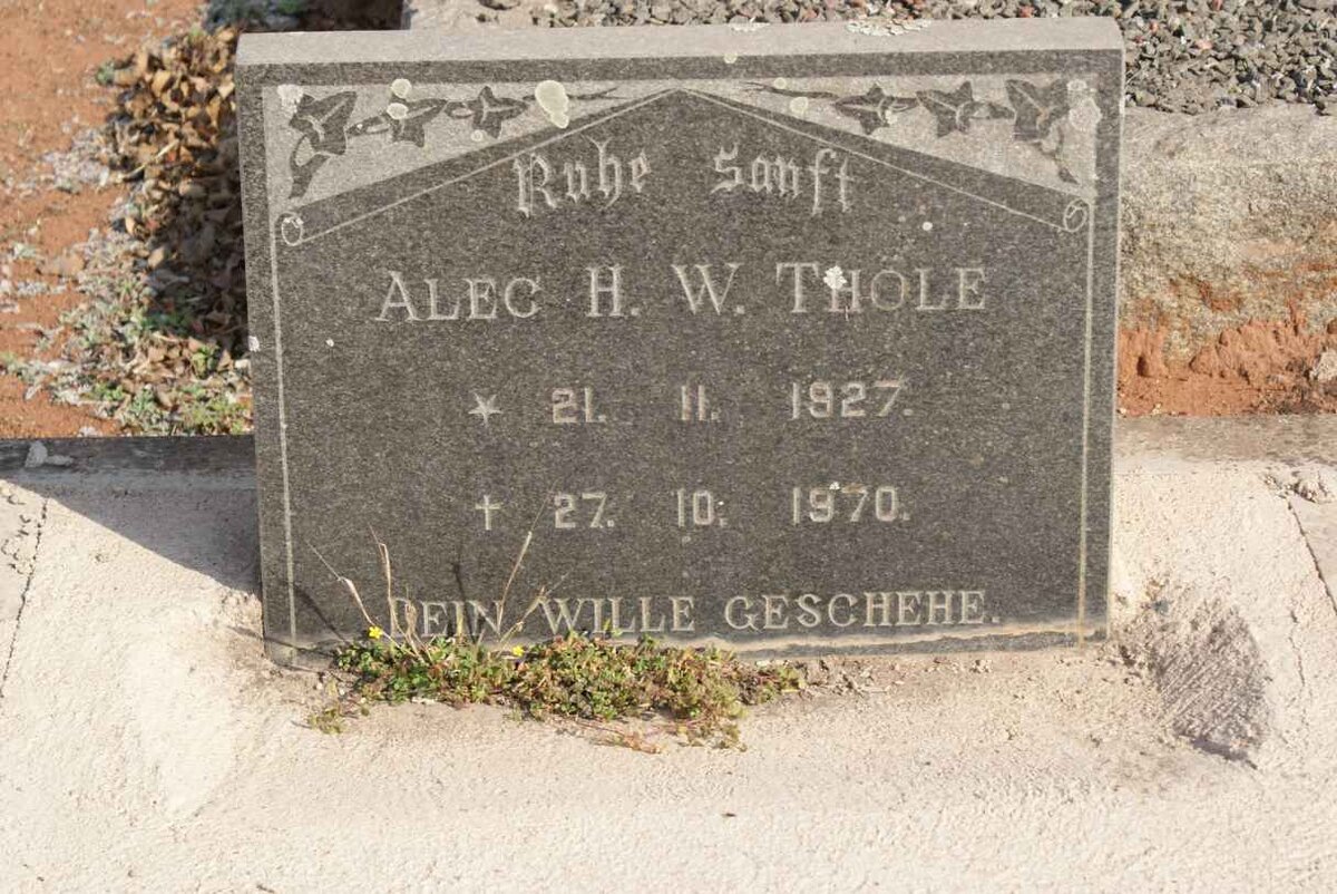 THÖLE Alec H.W. 1927-1970