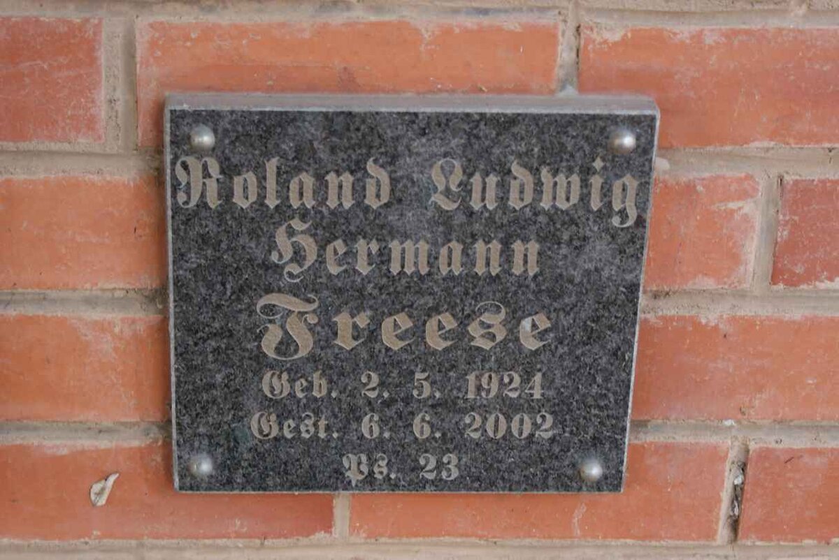 FREESE Roland Ludwig Hermann 1924-2002