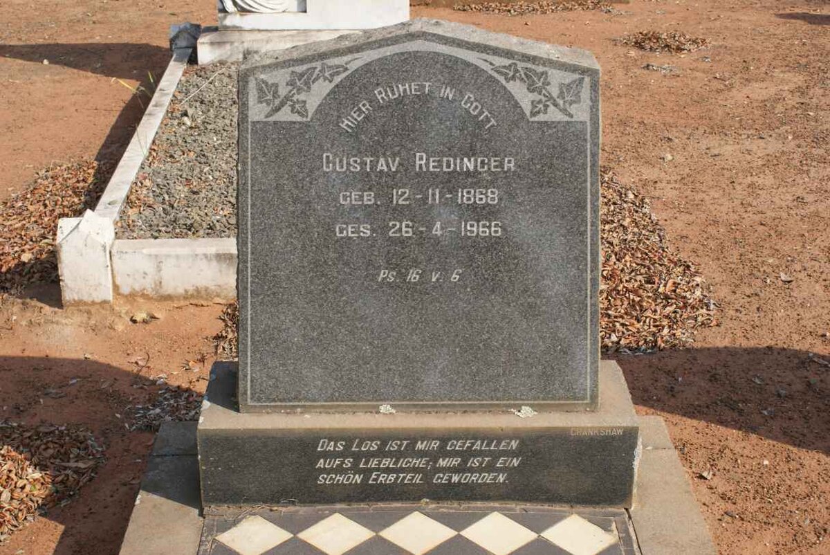 REDINGER Gustav 1868-1966