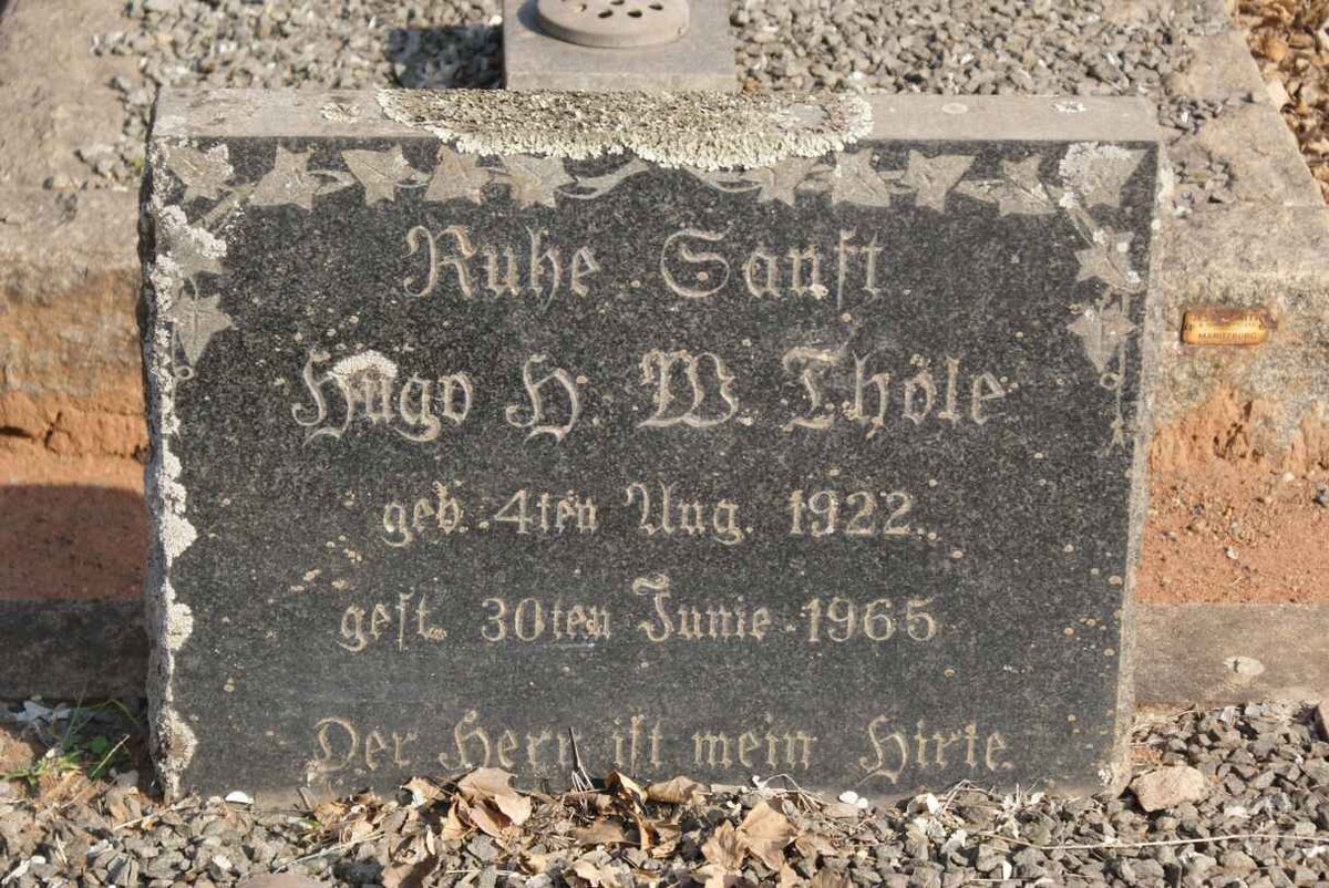 THÖLE Hugo H.W. 1922-1965