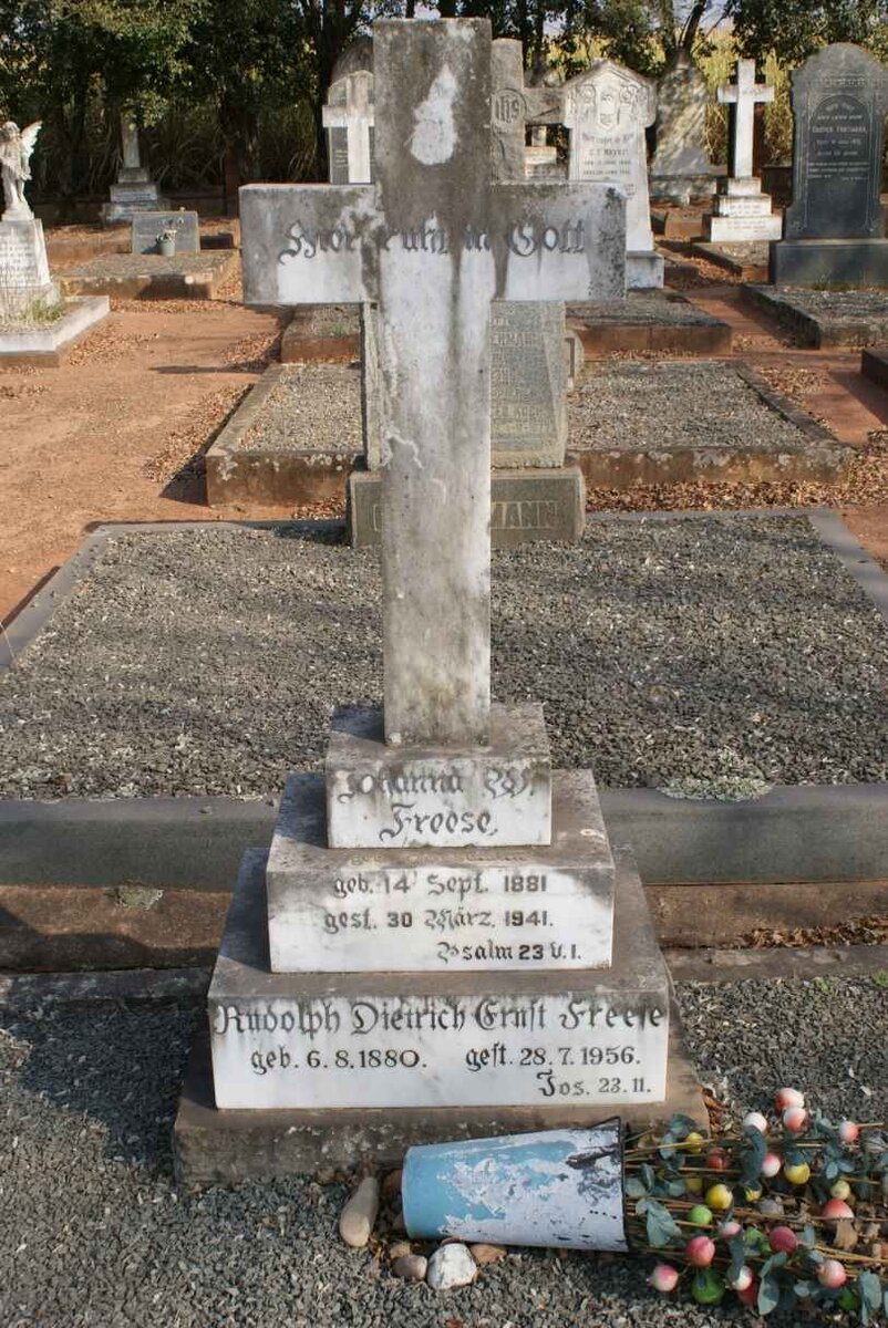 FREESE Rudolph Dietrich ? 1880-1956 &amp; Johanna ? 1881-1941