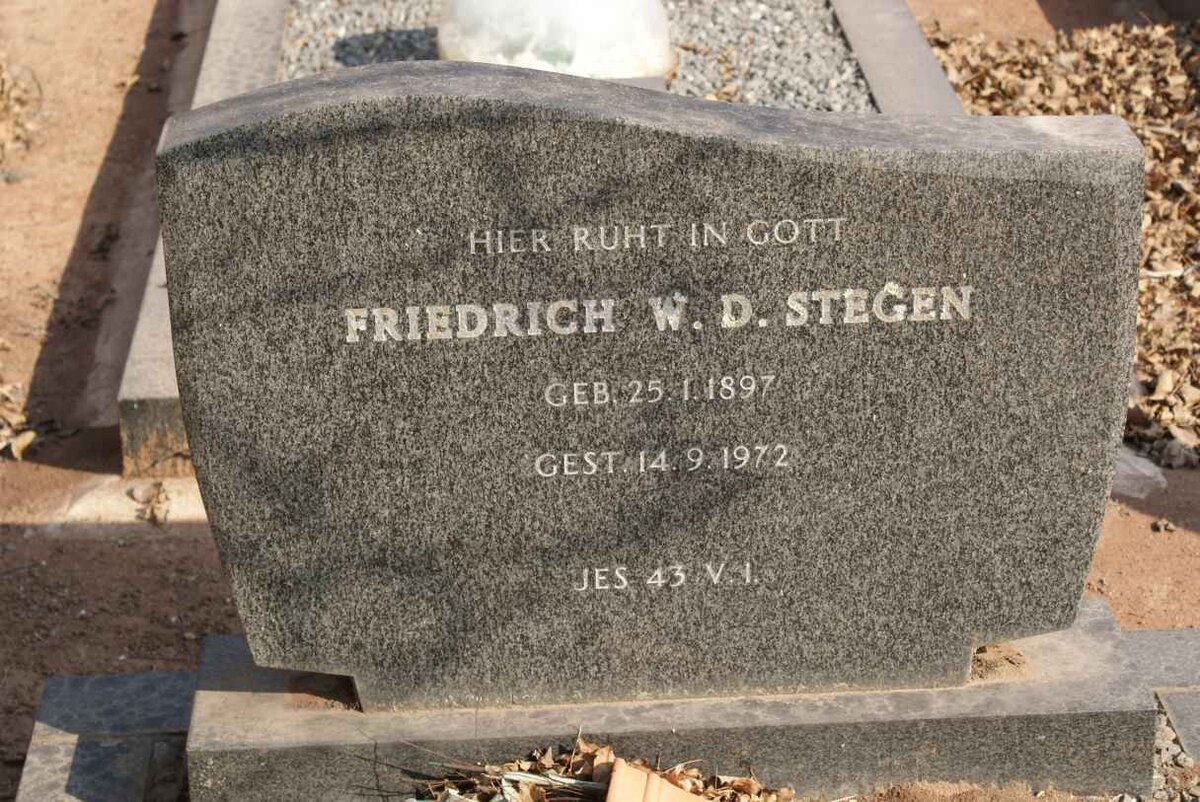 STEGEN Friedrich W.D. 1897-1972
