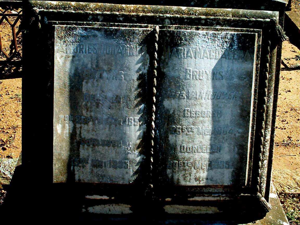 BRUYNS Andries Johannes 1859-1935 &amp; Maria Magdalena VAN ROOYEN 1864-1959