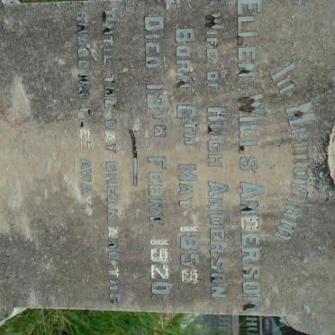 ANDERSON  Ellen Wills 1859-1920