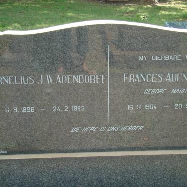 ADENDORFF Cornelius J.W. 1896-1983 &amp; Francis MARITZ 1904-1978