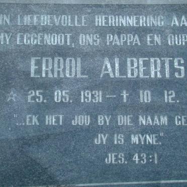 ALBERTS Errol 1931-1992