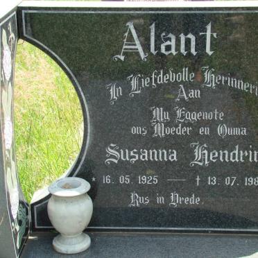 ALANT Susanna Hendrina 1925-1987