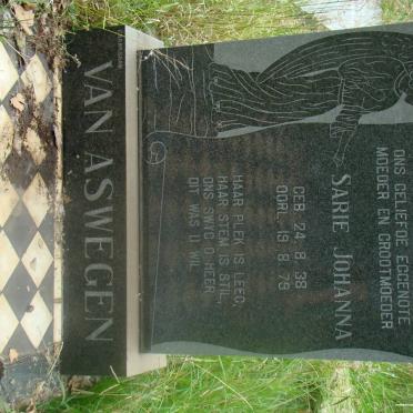 ASWEGEN Sarie Johanna, van 1938-1979