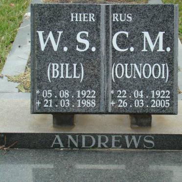 ANDREWS W.S. 1922-1988 &amp; C.M. 1922-2005