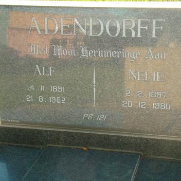 ADENDORFF Alf 1891-1982 &amp; Nelie 1897-1980