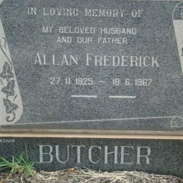 BUTCHER Allan Frederick 1925-1967