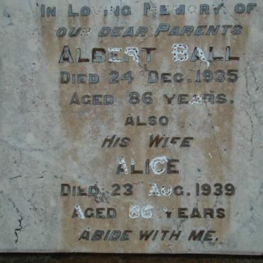 BALL Albert -1935 &amp; Alice -1939