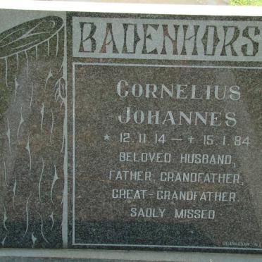BADENHORST Cornelius Johannes 1914-1984