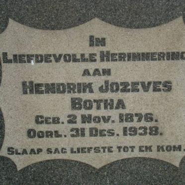 BOTHA Hendrik Jozeves 1876-1938