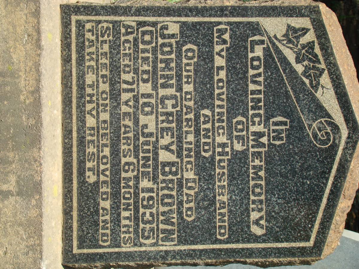 BROWN John Grey -1935