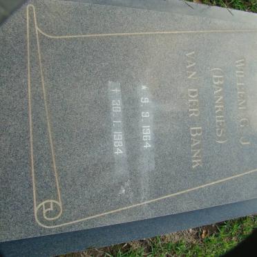 BANK Willem C.J., van der 1964-1984