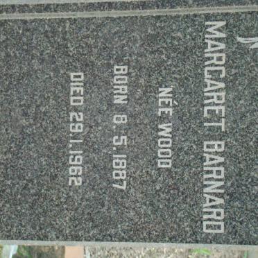 BARNARD Margaret nee WOOD 1887-1962