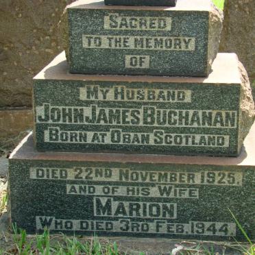 BUCHANAN John James 1925-1944 &amp; Marion -1944