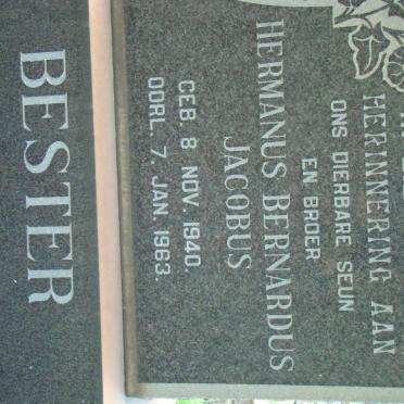 BESTER Hermanus Bernardus Jacobus 1940-1963
