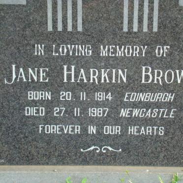 BROWN Jane Harkin 1914-1987