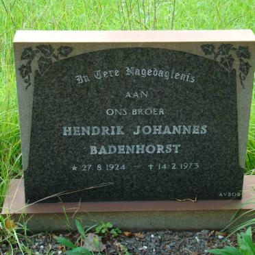 BADENHORST Hendrik Johannes 1924-1973