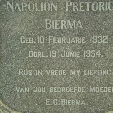 BIERMA Napolion Pretorius 1932-1954