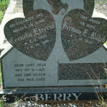 BERRY Herman E. Ralph 1932- &amp; Cornelia Etrecia 1933-1986