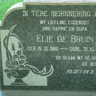 BRUIN Elie, de 1916-1969