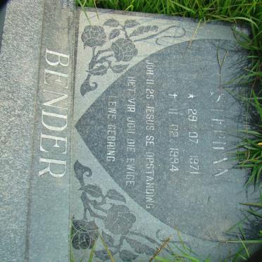 BENDER Stephan 1971-1994