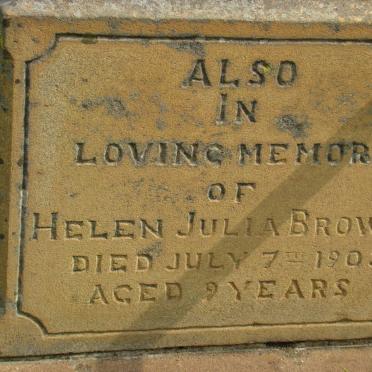 BROWN Helen Julia -1903