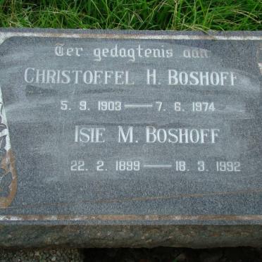 BOSHOFF Christoffel H. 1903-1974 &amp; Isie M. 1899-1992