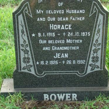 BOWER Horace 1915-1975 &amp; Jean BOWER 1925-1992