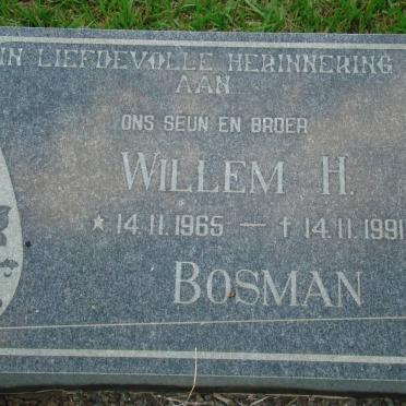 BOSMAN Willem H. 1965-1991