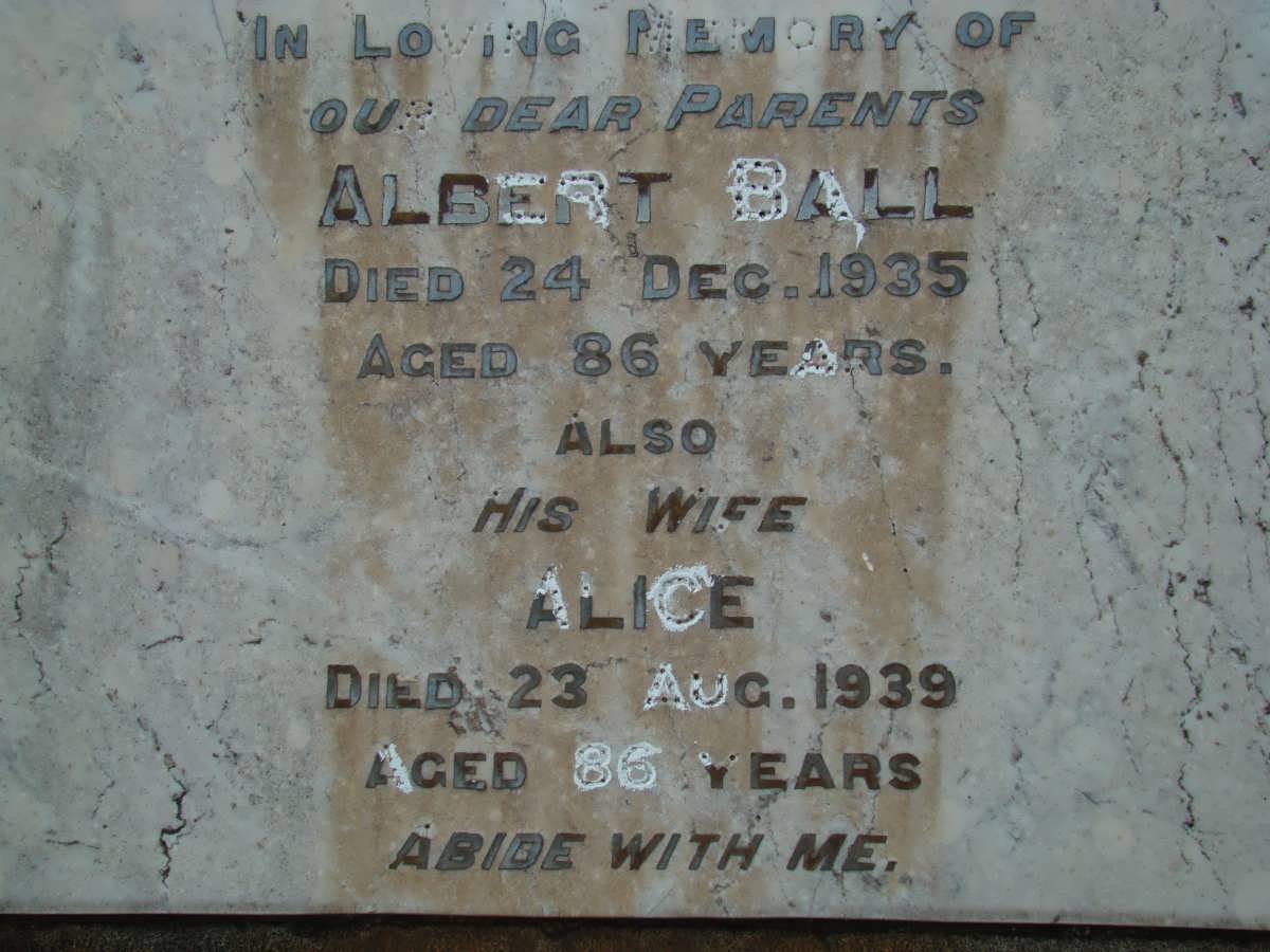 BALL Albert -1935 &amp; Alice -1939