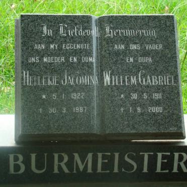 BURMEISTER Willem Gabriël 1911-2000 &amp; Helletje Jacomina 1922-1987