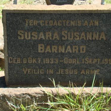 BARNARD Susara Susanna 1933-1956