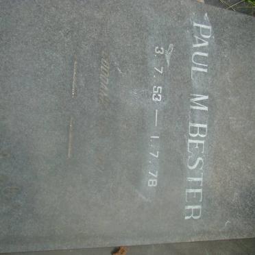 BESTER Paul M. 1953-1978