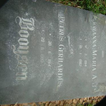 BOOYSEN Petrus Gerhardus 1914-1993 &amp; Johanna Maria A.J. 1914-1987