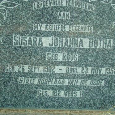 BOTHA Susara Johanna nee ROOS 1902-1952