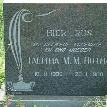 BOTHA Talitha M.M. 1936-1980