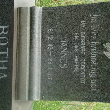 BOTHA Hannes 1949-1978