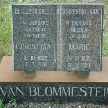 BLOMMESTEIN Christiaan, van 1899-1974 &amp; Marie 1909-1999