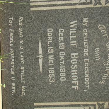BOSHOFF Willie 1880-1953