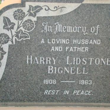 BIGNELL Harry Lidstone 1908-1963