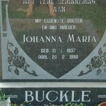 BUCKLE Johanna Maria 1937-1990