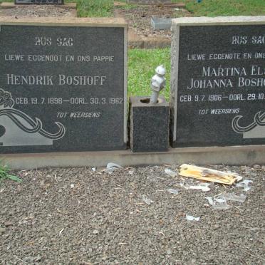 BOSHOFF Hendrik 1898-1962 &amp; Martina Elsie Johanna 1906-1991