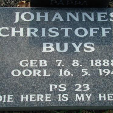 BUYS Johannes Christoffel 1888-1948