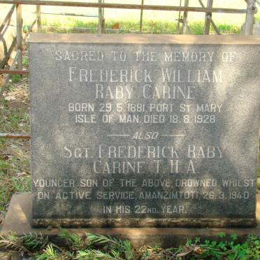 CARINE Frederick William Raby 1881-1928 :: CARINE Frederick Raby -1940