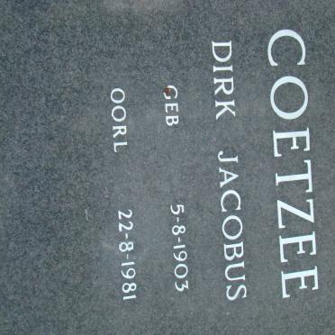 COETZEE Dirk Jacobus 1903-1981