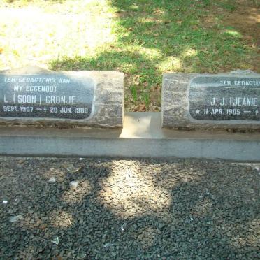 CRONJE W.L. 1907-1980 &amp; J.J. 1905-1983